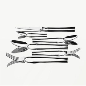 Resim Nehir Marbella Sade 12 Kişilik 72 Parça Kutulu Çatal Kaşık Bıçak Takımı Gümüş 