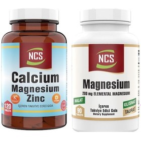 Resim Ncs Magnezyum Elementel 90 Tablet Kalsiyum Magnezyum Çinko Vitami 