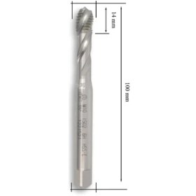 Resim Mte M10 Helis Makine Kılavuzu Kalın Şaftlı Hsse Dın 371/C 