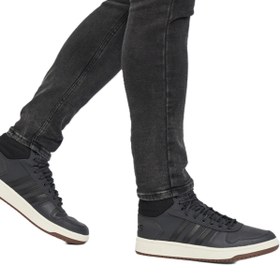Resim Adidas Hoops 2.0 Mid Erkek Spor Ayakkabı Siyah 