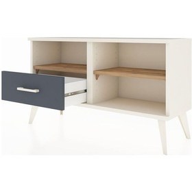 Resim Arges Şifonyer 2 Raflı Tek Çekmeceli 88x30x48 Aytaşı-çam/antrasit Çam/antrasit 