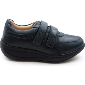 Resim Dr.Comfort 5004 Ortopedik&Therapeutic Rocker Bottom Kadın Deri Ayk. Lacivert 