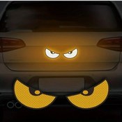 Resim 2 Adet/set Pet Araba Çıkartmaları Güvenlik Pencere Çıkartmaları Yaratıcı Reflektif Şeritler 