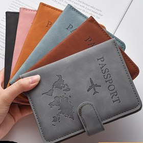 Resim Kadınlar İçin Kimlik Tutucu, Pasaport Cüzdanı, PU Malzeme, Aile Seyahati ve İş Yolculukları İçin Uygun, Hediye, Mükemmel Belge Saklama Çantası 