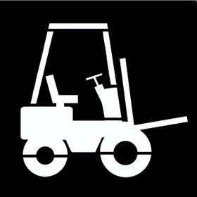 Resim İleri Trafik Boyama Şablonu Forklift Alüminyum 100x100 CM 