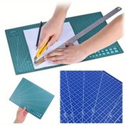 Resim Mavi A3 PVC Kesim Matı - Tek Taraflı, Dayanıklı İş Masa Pedi Dikiş, DIY El Sanatları & Suni Deri Oyma için 