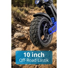 Resim Piranha 5025-M 1000W Elektrikli Scooter 48V 15AH 50-60 Km Menzil Katlanabilir Çift Süspansiyon Off-Road Lastik 