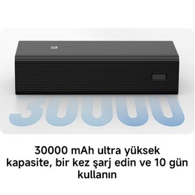 Resim Xiaomi Power Bank 2-USB ve USB-C Port 30000mAh 18W BHR9126GL - Siyah 