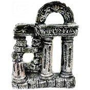 Resim Sütunlu Harabe Kaya Akvaryum Dekoru 22 CM Gri 