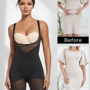 Resim Her Gün Rahatlık - Kadınlar için Ayarlanabilir Şekillendirici Bodysuit - Siyah File Örtü, Karın Kontrolü ve Kalça Kaldırma, Elastik Bel Sıkıştırıcı, Önce ve Sonra Dönüşüm Çekiciliği, Özel Durum Kıyafeti|Şık Şekillendirici|Ayarlanabilir Uyumlu Şekillendirici 