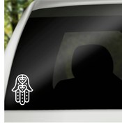 Resim HEDİYENE BAK Lotus | Hamsa | Om | Mandala | Dekoratif Duvar Ayna Cam Dekor Yazı Sticker 4'lü 