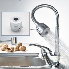 Resim Esnek 2 Fonksiyonlu Oynar Başlıklı Spiral Mutfak Musluk Başlığı 