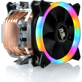 Resim Snowman T6 6 Bakır Borulu Cpu Soğutucu Fan Rainbow 