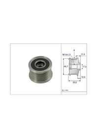 Resim VALEO 588030 ALTERNATÖR KASNAĞI MERCEDES C SERISI C220 C270 CLK E 
