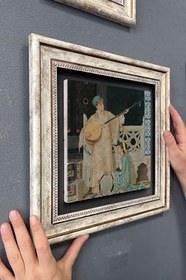 Resim Oscar Stone Decor Çerçeveli Tablo Taş Duvar Dekoru 30 X 30 Cm Osman Hamdi Çalgıcı Kızlar Cdd3030-1275 