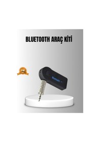 Resim Bluetooth Aux Araç Kiti Eller Serbest Müzik Çalar Dahili Mikrofon 