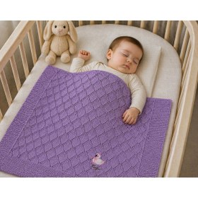 Resim belpa Kuğu Concept Triko Bebek Battaniyesi %100 Pamuklu,Baklava Desenli,Kız Bebek Erkek Bebek Battaniyesi,Kalın Triko Bebek Battaniyesi 