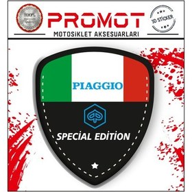Resim Piaggio Uyumlu Sperlik 3d Damla Logo Sticker 1 