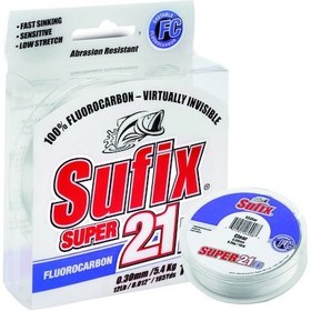 Resim Sufix Süper 21 0.40mm 80m Clear Fluorocarbon Misina 12.4kg Çeker 