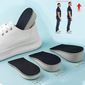 Resim 2'li Set Görünmez Yükseklik Artırıcı Tabanlıklar, Spor Ayakkabılar için Rahat Kemer Destekli Nefes Alabilir & Dayanıklı Tabanlıklar 