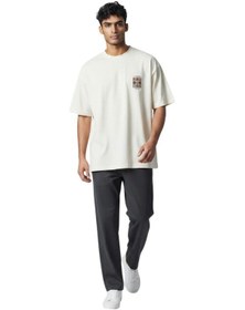 Resim Cazador 44935 Erkek Bisiklet Yaka Iklet Yaka T-shirt Beyaz 