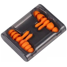 Resim Shineyee 2 Çift Portatif Silikon Kulak Tıkacı - Gürültü Engelleme, Konforlu Uyku, Çalışma Ve Seyahat İçin Turuncu 