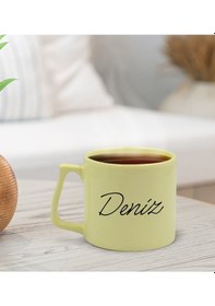 Resim Bk Gift Kişiye Özel İsimli Pastel Sarı Middle Kupa Bardak, Arkadaşa Hediye, Ev Hediyesi, Doğum Günü Hediyesi, Ofis Hediyesi-9 Kobitmeyencom30073 Bk Gi 