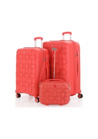 Resim Mçs Polipropilen 3lü Valiz Seti Büyük & Orta & Makyaj V376 S23sy1000051-set 00022 Mercan 