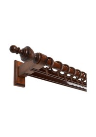 Resim Boni Modern Rustik Ahşap Rustik Perde Askısı Çift Raylı-ceviz 125 Cm Ceviz 