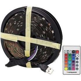 Resim Sprange Sp-ld10 Silikonlu Kumandalı 10 Metre Usb Rgb Şerit Led 