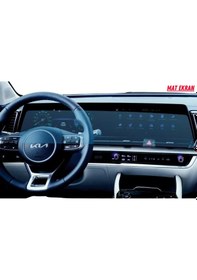 Resim Kia Yeni Sportage 2023-2024 Uyumlu Dijital Gösterge Ve Bilgi Ekran Uyumlu Mat Ekran Koruyucu 