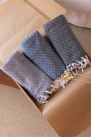 Resim Ilgın 3'lü Peştamal Hediye Seti 90x170 | 3 Adet Peştamal - Çok renkli / 90x170 