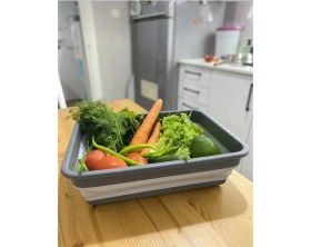 Resim Holly Home Magic Çok Amaçlı Katlanır Badya Pedikür Leğen Kova Akordiyon Katlanabilir Dikdörtgen 8 Lt Antrasit/gri 