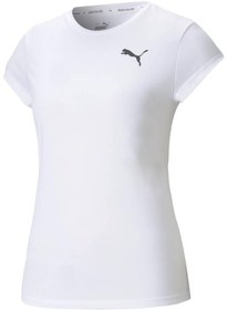 Resim Puma Active Kadın Bisiklet Yaka Tişört Beyaz 