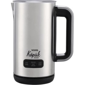 Resim Vestel Köpük 5000 Süt Isıtıcı ve Köpürtücü 0,5 Lt Çelik Gövde, Otomatik Kapanma ve Enerji Tasarruflu Gri Tasarım 