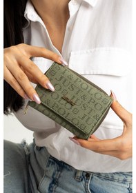 Resim Just Polo Kadın Bol Kartlıklı Kağıt Para Bölmeli Cüzdan 12cmx10cm Pbu02 Yeşil 