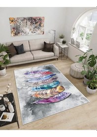 Resim Dijidekor Işıltı Koleksiyonu Model88 Süngerli Dijital Baskılı Saçaksız Mutfak Halısı Yolluk 