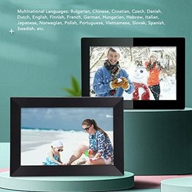 Resim 10.1 İnç Akıllı WiFi Dijital Fotoğraf Çerçevesi, 1280x800 LCD Dokunmatik Ekran, RAM 1GB ROM 16GB, Otomatik Döndürme Dijital Resim Çerçevesi, Uygulama Üzerinden Fotoğraf Ve 