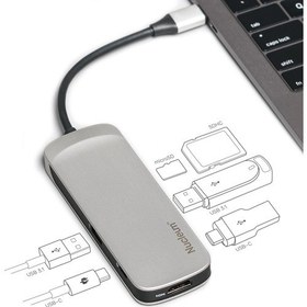 Resim Kingston Nucleum Macbook HDMI+ USB 3.1 + USB-C + MicroSD + USB 3.1 + USB-C Apple Dönüştürücü (C-HUBC1-SR-EN) 