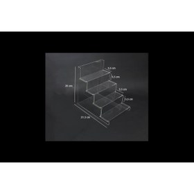 Resim soylu pleksi 4'lü Merdiven Cupcake Standı Ürün Yükseltici Organizer - 2'li 