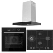 Resim Ferre Fryart Siyah Ankastre Set ( D100 Siyah Davlumbaz-ED075-WFA Siyah Ocak- XE63CS FRYART Siyah Fır 