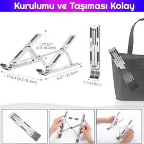 Resim UpWay 6 Ayarlanabilir Kademeli Masaüstü Alüminyum Ergonomik Kaydırmaz Macbook Notebook Standı 