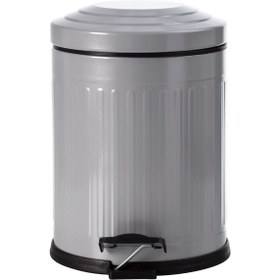 Resim Mudo Home 5lt Pedallı Vıntage Çöp Kovası Gri 