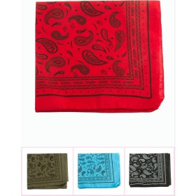 Resim Pileli Store Çini Desenli Keten Bandana 50*50 