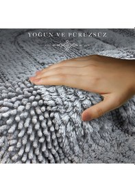 Resim Doğal Pamuklu Spagetti Oval Mint 2'li Banyo Paspası Seti Banyo Mint Yeşili 