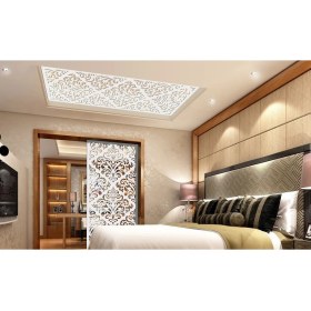 Resim Liar Ahşap Seperatör (Paravan) - KSP-102 - (10 mm) - (69 cm x 139 cm) - (Beyaz) 