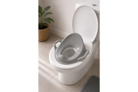 Resim Funny Life 2 Kollu Çocuk Klozet Adaptörü Kaymaz Ergonomik Bebek Tuvalet Eğitimi Oturağı 
