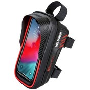 Resim Wıld Man E12 1l Eva Sert Kabuklu Dağ Bisikleti Su Geçirmez Ve Aşınmaya Dayanıklı Ön Kiriş Çantası Kırmızı Kırmızı 