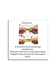 Resim Saç Tokası Özel Donut Tasarımı Handmade 2'li Çıt Çıt Toka Seti Gri 