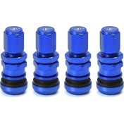 Resim Xiyu Shop Mavi Stil Hypertune - Evrensel 4 Işınları Yarış Dövme Alüminyum Valf Gövde Kapakları Tekerlekler Jantlar HT-WR11 (Yurt Dışından) 